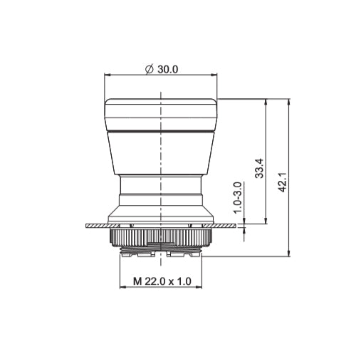 Rafi 1.30.273.001/2300 Illuminated Pushbutton