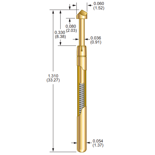 S-100-V-8-G Pogo Pin