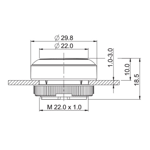 Rafi 1.30.270.021/2500 Illuminated Pushbutton