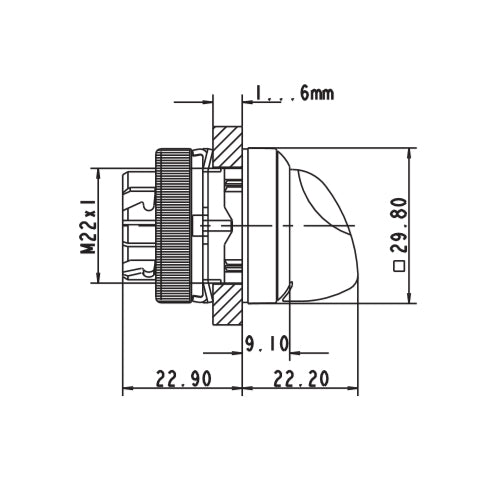 Rafi 1.30.242.212/2200 Illuminated Selector Switch