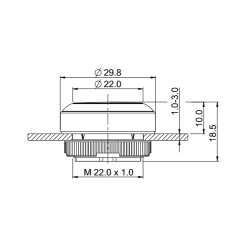 Rafi 1.30.270.021/2200 Illuminated Pushbutton